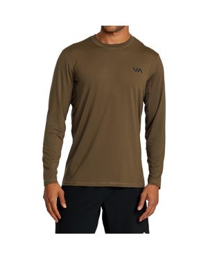 RVCA Sport Vent Long Sleeve T-Shirt - Brown