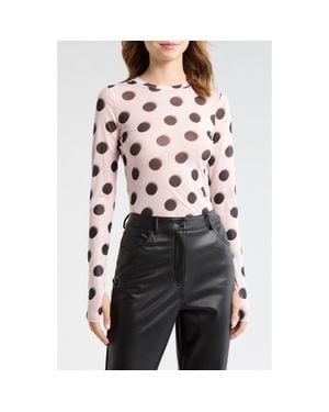 AFRM Kaylee Floral Mesh Top - Pink