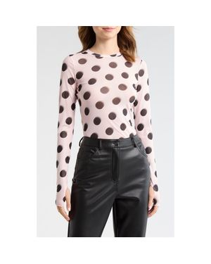 AFRM Kaylee Floral Mesh Top - Pink