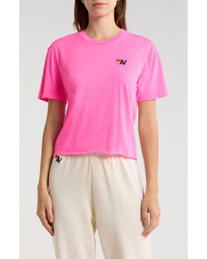 Aviator Nation Boyfriend T-Shirt - Pink