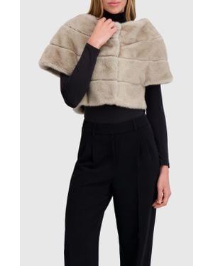 Lyla Grant Fur-Free Mink (Faux Fur) Capelet - Black