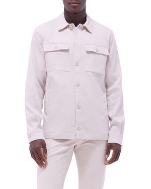 Bugatchi Linen & Cotton Stretch Shirt Jacket - Multicolor