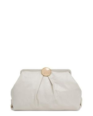 Aimee Kestenberg Extra Large Full Circle Frame Clutch - White