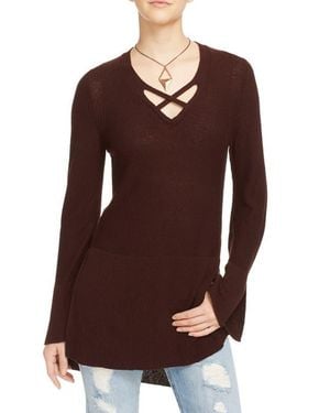 Free People Crisscross Sweater - Purple