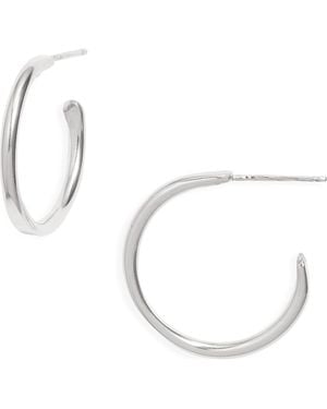 Nashelle Small Loom Hoop Earrings - Metallic