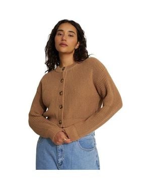 Callaghan The Crop Cardi - Brown