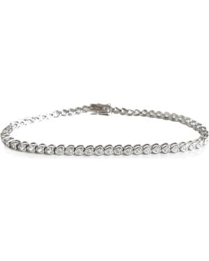 Leni James The Marie Heart Bezel Tennis Anklet - Metallic