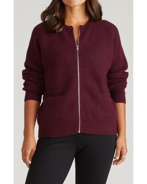 UNIVERSAL STANDARD Vicki Zip-Up Cardigan - Red
