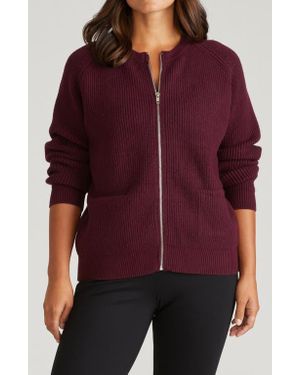 UNIVERSAL STANDARD Vicki Zip-Up Cardigan - Red