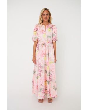 Crās Kayla Floral Print Maxi Dress - Pink