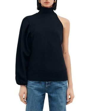 MARCELLA Rhett One Shoulder Sweatshirt - Blue