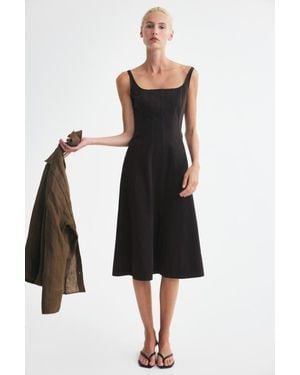 H&M Denim Midi Dress - Black