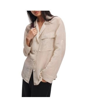 Rag & Bone Sonny Stripe Button-Up Shirt - Natural