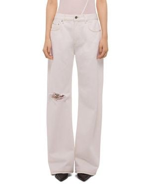 Helmut Lang Ripped Bootcut Jeans - Pink