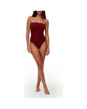 Noody Seamless Forming Strapless Bodysuit - Red