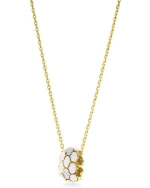 Roberto Coin Cobra Diamond & Enamel Rondelle Necklace - Metallic