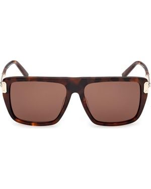MCM 56Mm Square Sunglasses - Brown