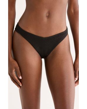 & Other Stories Textured V Bikini Bottoms - Black