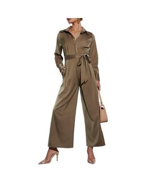 Vici Collection Pull It Together Satin Jumpsuit - Natural