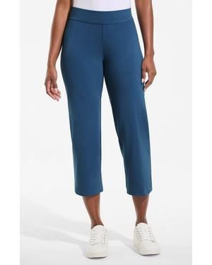 Lands' End Starfish Mid Rise Pull On Crop Pants - Blue