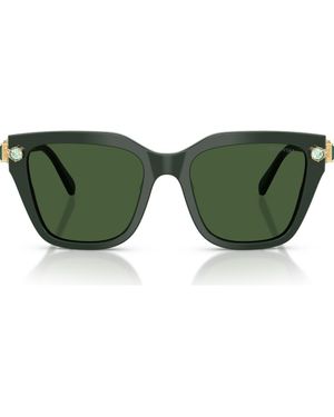 Swarovski 53Mm Irregular Sunglasses - Green