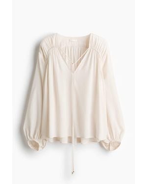 H&M Oversized Viscose Blouse - White