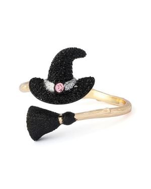 Betsey Johnson Witch Hat & Broom Bypass Bracelet - White