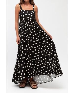 Studibaker Hawk Spoty Maxi Dress - Black