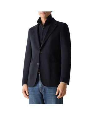 ZEGNA Single Breasted Cashmere Sport Coat - Blue