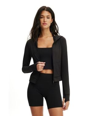 Cotton On Active Ultra Soft Hooded Jacket - Black