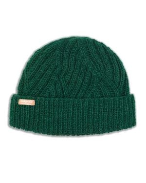feel good Artisan Hand-Knit Vienna Beanie Hat - Green