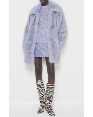 AS by DF Billie Faux Fur Jacket - Blue