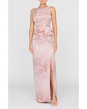 Kay Unger Luciana Column Gown - Pink
