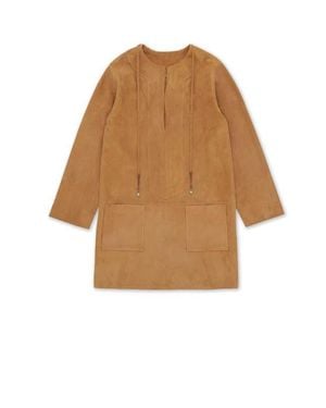 Fortela Chamois Leather Short Dress - Natural
