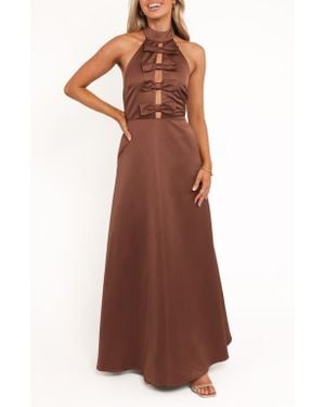 Petal & Pup Betina Bow Front Maxi Dress in Purple | Lyst