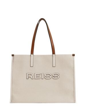 Reiss Lola Logo Canvas Tote - Natural