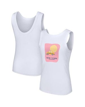 Lusso Style New York Yankees Lindy Tank Top - White