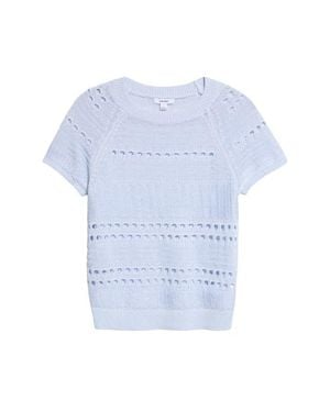 Reiss Chloe Raglan Sleeve Semisheer Linen Sweater - Blue