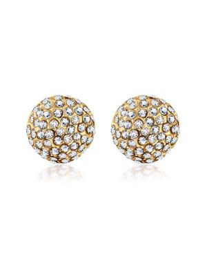Christina Capo Pavé Stud Earrings - White