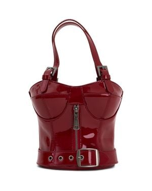 Jeffrey Campbell Bodice Leather Handbag - Red