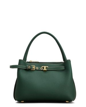 Tod's Mini T Timeless Leather Top Handle Bag - Green