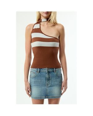 PacSun Vanessa Scarf Knit Top - Blue