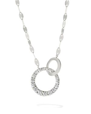Lana Jewelry 14K Diamond Interlocking Pendant Necklace - White