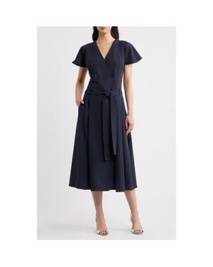 BOSS Datrena Trench Midi Dress - Blue