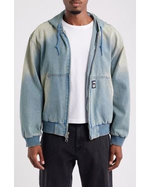 Obey Glen Forest Camo Hooded Jacket - Blue