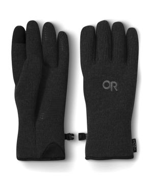 Outdoor Research Flurry Touchscreen Compatible Wool Blend Gloves - Black