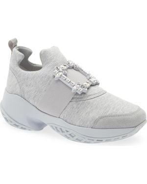 Roger Vivier Viv Run Strass Sneaker - Gray