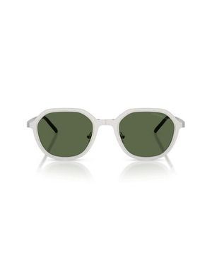 Emporio Armani 51Mm Round Sunglasses - Green