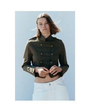H&M Short Cotton Jacket - Blue