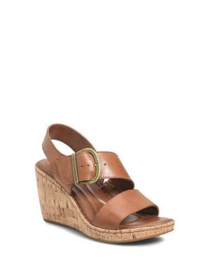 Børn Sapphire Platform Slingback Sandal - Brown